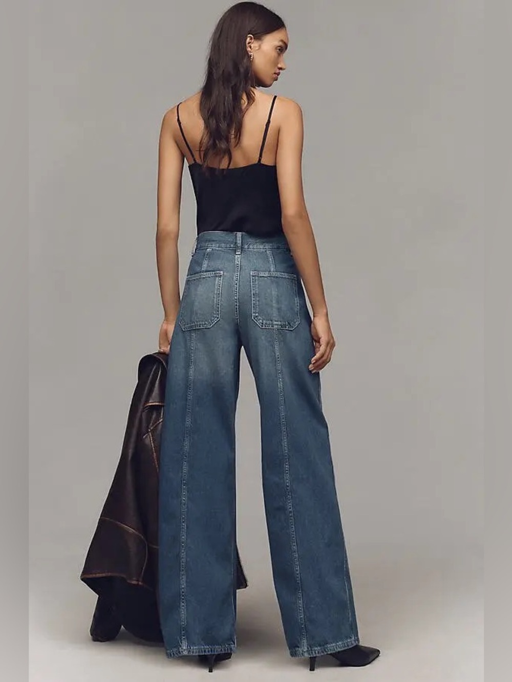 Anthropologie Pilcro Boho Retro Utility Wide Leg High Rise Jeans - Picture 2 of 9